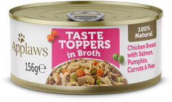 Applaws Applaws Taste Toppers în supă 6 x 156 g - Pui cu somon, dovleac, morcovi & mazăre