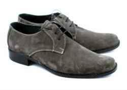 Rovi Design Oferta marimea 39 - Pantofi barbati piele naturala (Intoarsa) casual si eleganti GRI - LP34G (LP34G)
