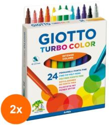 GIOTTO Set 2 x Carioci Turbo Color Giotto, 24 Bucati (CUL-2xFL0071500)