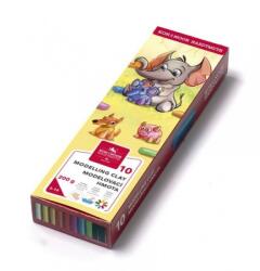 KOH-I-NOOR Plastilina Remodelabila, 10 Culori Cutie Carton 200 g Elefant (KH-K1315 S10)