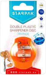 Starpak műanyag tartályos dupla hegyező DISC - narancs (471006)