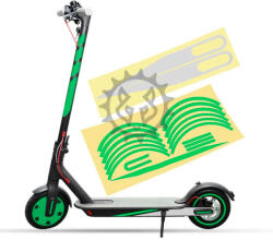 Roller komplett matrica szett (zöld, XIAOMI M365, 1S, ESSENTIAL, PRO, PRO2, MI 3, A-087V)