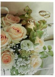 P&O Esküvői kisméretű puhafedeles fotóalbum - 36 db 10x15 cm - rózsás (PP4636-WEDDING-BARACKROZSA)