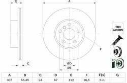Bosch Disc frana BOSCH 0 986 479 H33 (0 986 479 H33) - automobilus
