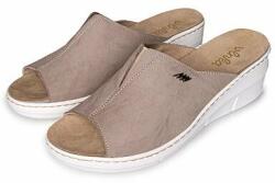 Vlnka Papuci de piele pentru femei "Jitka" - bej mărimi încălțăminte adulți 37 (13-05004-37)