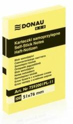 DONAU Eco Bilet autoadeziv Donau Eco galben 51x76mm
