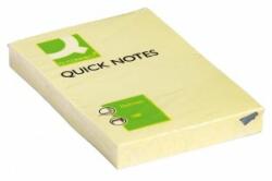 Q-CONNECT Bilet autoadeziv Q-CONNECT galben 51 x 76 mm