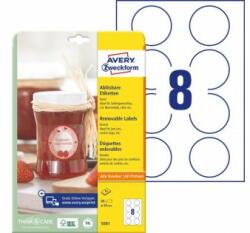 Avery Zweckform Etichete rotunde Avery 65 mm, 10 coli, albe