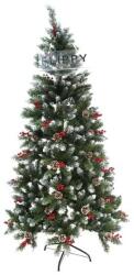  Brad Artificial de Craciun, Flippy, Sectionat pentru Perete/ Colt, 1.50 m inaltime, Verde, Decorat, Diametru Inferior 83 cm, Interior/ Exterior (105729)