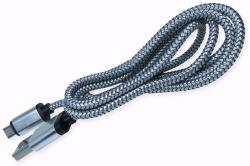 Bravas Кабел USB 2.0 Type A - Micro Type B, 1м, с оплетка сив