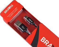 Bravas Кабел USB Type C черен 1м. FAST CHARGE сертифициран - besmart