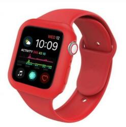 Ékszerkirály Apple watch óraszíj tokkal, szilikon, 42 mm, S, M, piros (32946965952_21)