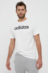 Adidas pamut póló fehér, nyomott mintás, IC9276 - fehér S