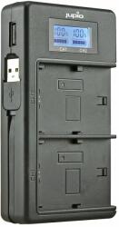 Jupio USB Duo töltő LCD kijelzővel Sony NP-FH50/70/100 NP-FV50/70/100 akkumulátorokhoz (JDC2010)