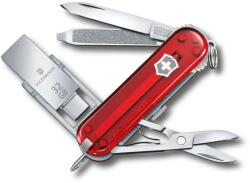 Victorinox work többfunkciós kés, 58 mm, áttetsző piros, USB 3.0/3.1, 32 GB
