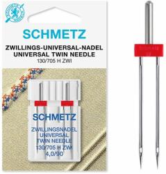 Schmetz Set combinat 2 ace duble Schmetz, finete 90, cu distanta 4 mm intre ace (715517) - masinidecusut