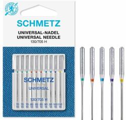 Schmetz Set combinat 10 ace universale Schmetz, finete ac 70-110, pentru masina de cusut, sistem ac 130/705 H (705407) - masinidecusut