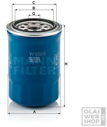 Mann-Filter olajszűrő W830/3