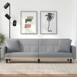 vidaXL Canapea extensibilă cu cotiere, gri deschis, textil (351875) Canapea