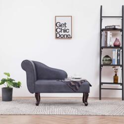 vidaXL Șezlong, gri, piele întoarsă ecologică (281372)