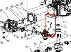 RURIS Tija RURIS PSRX441-1-76, pentru masina de tuns iarba Ruris RX441 (PSRX441-1-76)