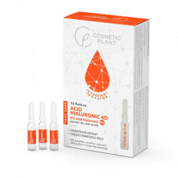 Cosmetic Plant - Fiole cu acid hialuronic 4D FaceCare, Cosmetic Plant, 10 fiole x 2 ml