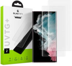 GLASTIFY Folie Protectie Ecran GLASTIFY UVTG+ pentru Samsung Galaxy S22 Ultra 5G S908, Sticla securizata, UV, Set 2 buc GST008 (GST008) - pcone