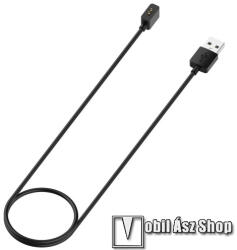 Okosóra mágneses USB töltő - 60cm hosszú - FEKETE - Xiaomi Redmi Band 2 / Smart Band 2 / Smart Band 8 Active / Band 8 / Band 8 Pro / Redmi Watch 3 Active / Redmi Watch 3 Lite