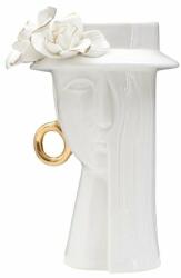 Mauro Ferretti WOMAN I fehér és arany porcelán váza