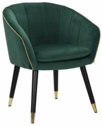 Mauro Ferretti PARIS II zöld és fekete bársony fotel