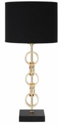 Mauro Ferretti GLAM RINGS fekete és arany vas asztali lámpa