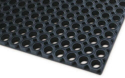 Szennyfogó szőnyeg, kültéri, természetes gumi, 23 mm vastagság, 100 x 150 cm, fekete (35_123233W)