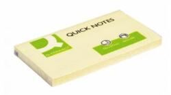 Q-CONNECT Bilet autoadeziv Q-CONNECT galben 76x127 mm