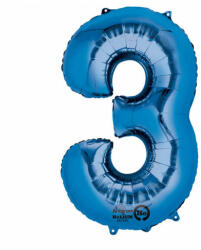 Grabo Balon folie cifra 3 albastru 100 cm