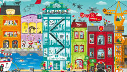 Hape Puzzle, hape, cu 50 de piese, orasul animat, pentru dezvoltarea dexteritatii si a coordonarii mana ochi, pentru copiii peste 4 ani (6943478026995)