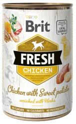 Brit Fresh Pui cu Cartofi dulci hrana umeda caini conserva 400 g