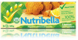 Nutribella keksz fruktózzal citrom-kurkuma 105 g - menteskereso