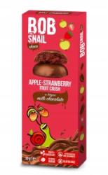 Bob Snail gyümölcs snack étcsokoládéban alma-eper 30 g - menteskereso