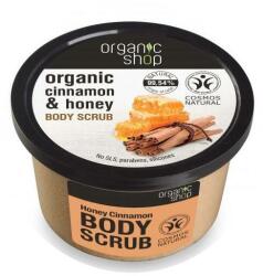 Organic Shop Scrub de corp cu miere și scorțișoară - Organic Shop Cinnamon & Honey Body Scrub 250 ml