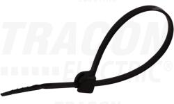 Tracon UV-álló fémnyelves kábelkötegelő, fekete 338×7, 6mm, D=3, 5-120mm, PA6.6 (TU338)
