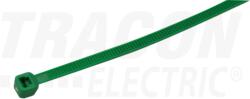 Tracon Normál kábelkötegelő, zöld 203×3, 6mm, D=2-52mm, PA6.6 (170Z)