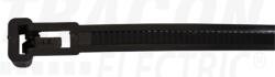 Tracon Nyitható kábelkötegelő, fekete 350×8mm, D=10-100mm, PA 6.6 (351-NY)
