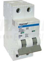 Tracon Kismegszakító, 2 pólus, C karakterisztika 6A, C, 2P, 10kA (TDA-2C-6) - kontaktor