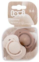 LOVI Harmony Dynamic Soother Girl 3-6m suzetă dinamică din silicon 2 buc