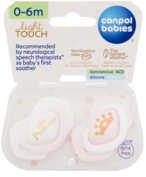 Canpol babies Royal Baby Light Touch Little Princess 0-6m suzete 2 buc pentru copii