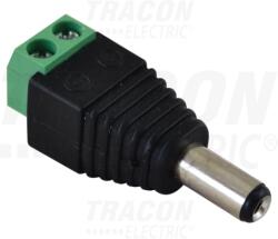 TRACON Jack/csavaros csatlakozó dugó LED szerelésekhez 5, 5 mm, In_ 4A (LSZJM55)