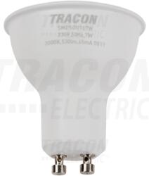 TRACON Műanyag házas SMD LED spot fényforrás SAMSUNG chippel 230V, 50Hz, GU10, 7W, 600lm, 3000K, 120°, SAMSUNG chip, EEI=F (SMDSGU107W)