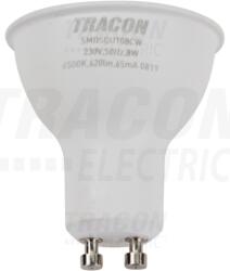 TRACON Műanyag házas SMD LED spot fényforrás SAMSUNG chippel 230V, 50Hz, GU10, 8W, 740lm, 6500K, 120°, SAMSUNG chip, EEI=F (SMDSGU108CW)