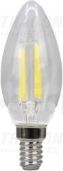 TRACON COG LED gyertya fényforrás, átlátszó 230 VAC, E14, 4W, 470 lm, C35, 4000K, EEI=E (FILC354NW)
