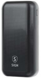 SiGN Acumulator Extern Sign SNPB-30MAHB, 30000 mA, 2x USB, Standard Charge (5V), 2.1A (Negru)